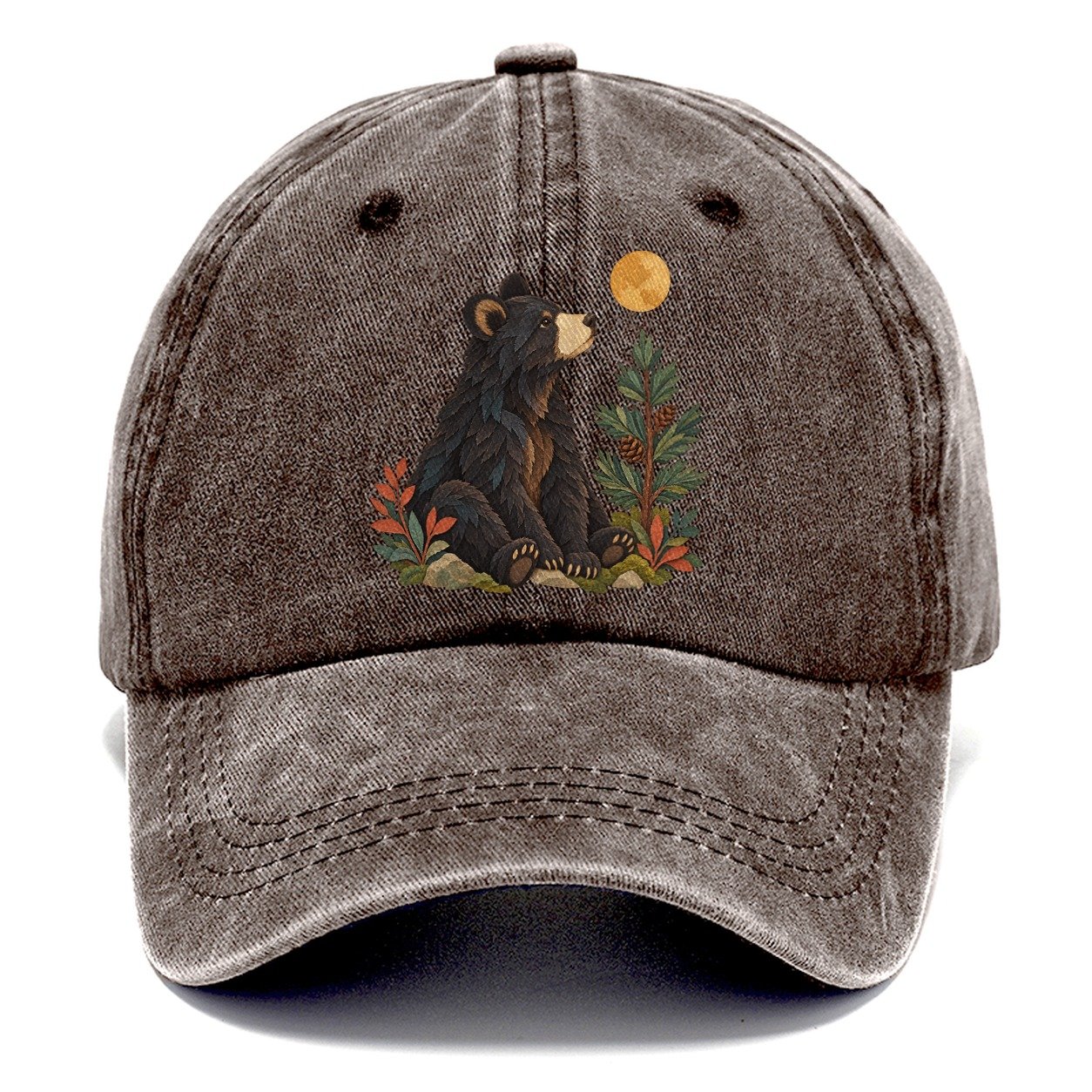 Small Bear Pine Moon Gentle Wild Classic Cap – Brown