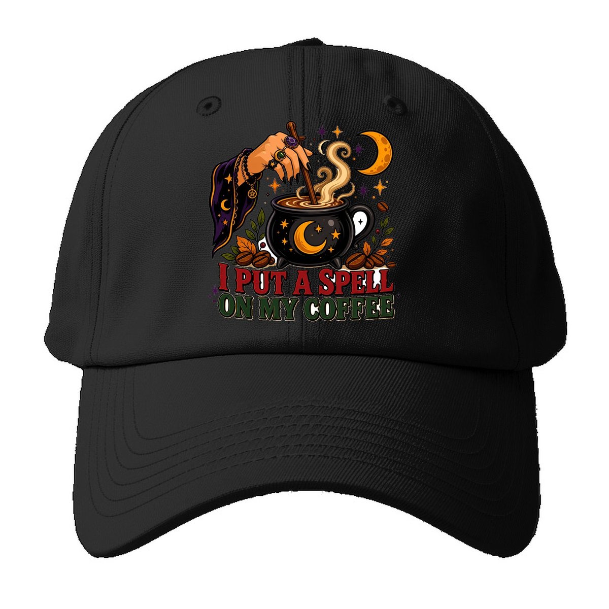 Spell On My Coffee Baseball Cap – Black
