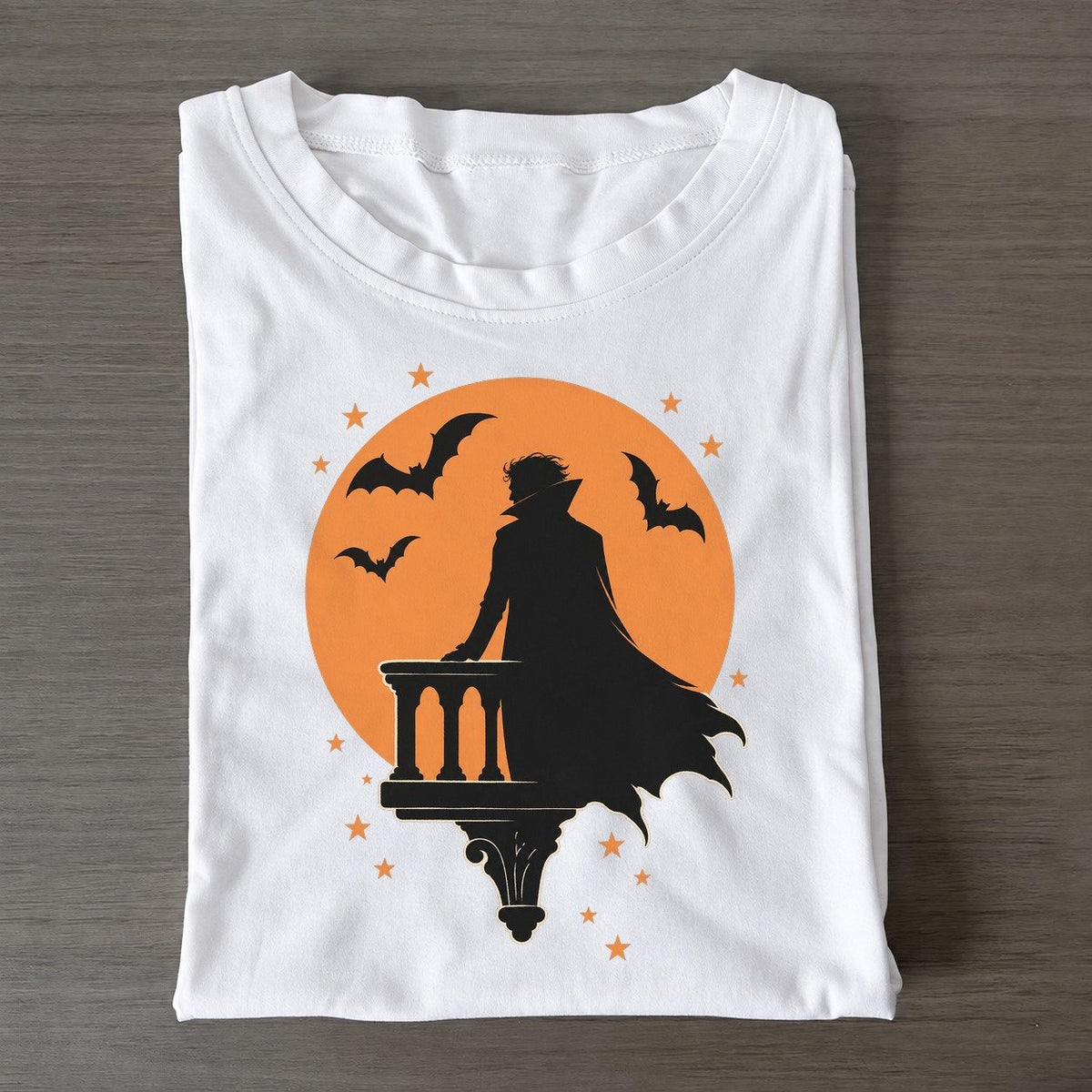 Balcony Vampire Full Moon Classic T-shirt – White