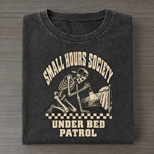 Monster Check Small Hours Society Vintage T-shirt – Black