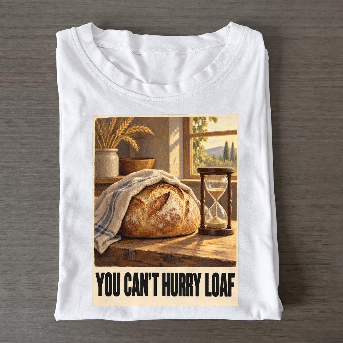 You Can T Hurry Loaf Painted Pop Culture Pun Classic T-shirt – White