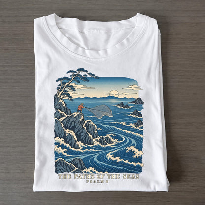 The Paths Of The Seas The Great Deep Classic T-shirt – White
