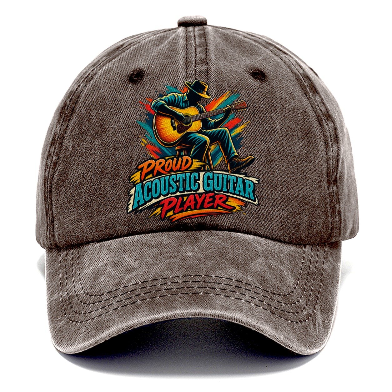Proud Acoustic Guitar Player Music Instruments Classic Cap – Brown