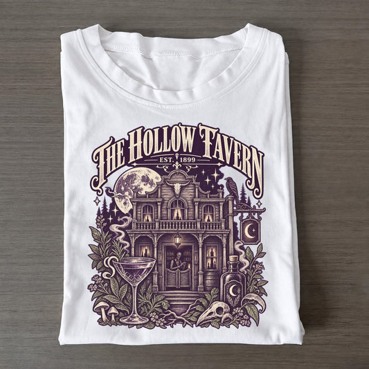 The Hollow Tavern Midnight Haunt Classic T-shirt – White