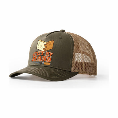 Cut By Hand Woodworking Trucker Hat – Olive Khaki