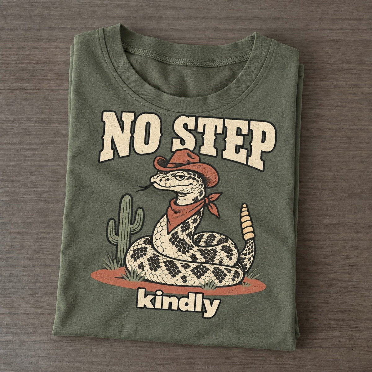 No Step Cowboy Critters Classic T-shirt – Army Green