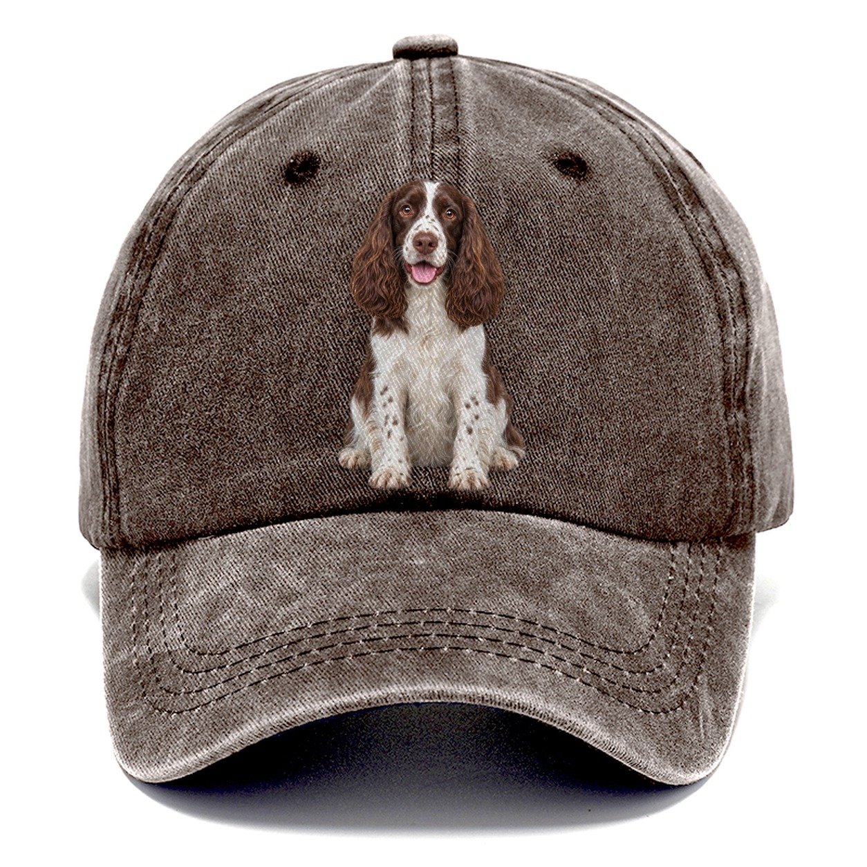 English Springer Spaniel Sitting Top Breeds Classic Cap – Brown