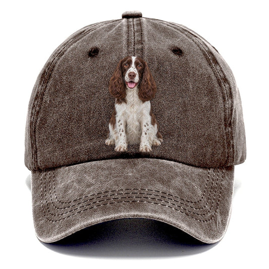 English Springer Spaniel Sitting Top Breeds Classic Cap – Brown