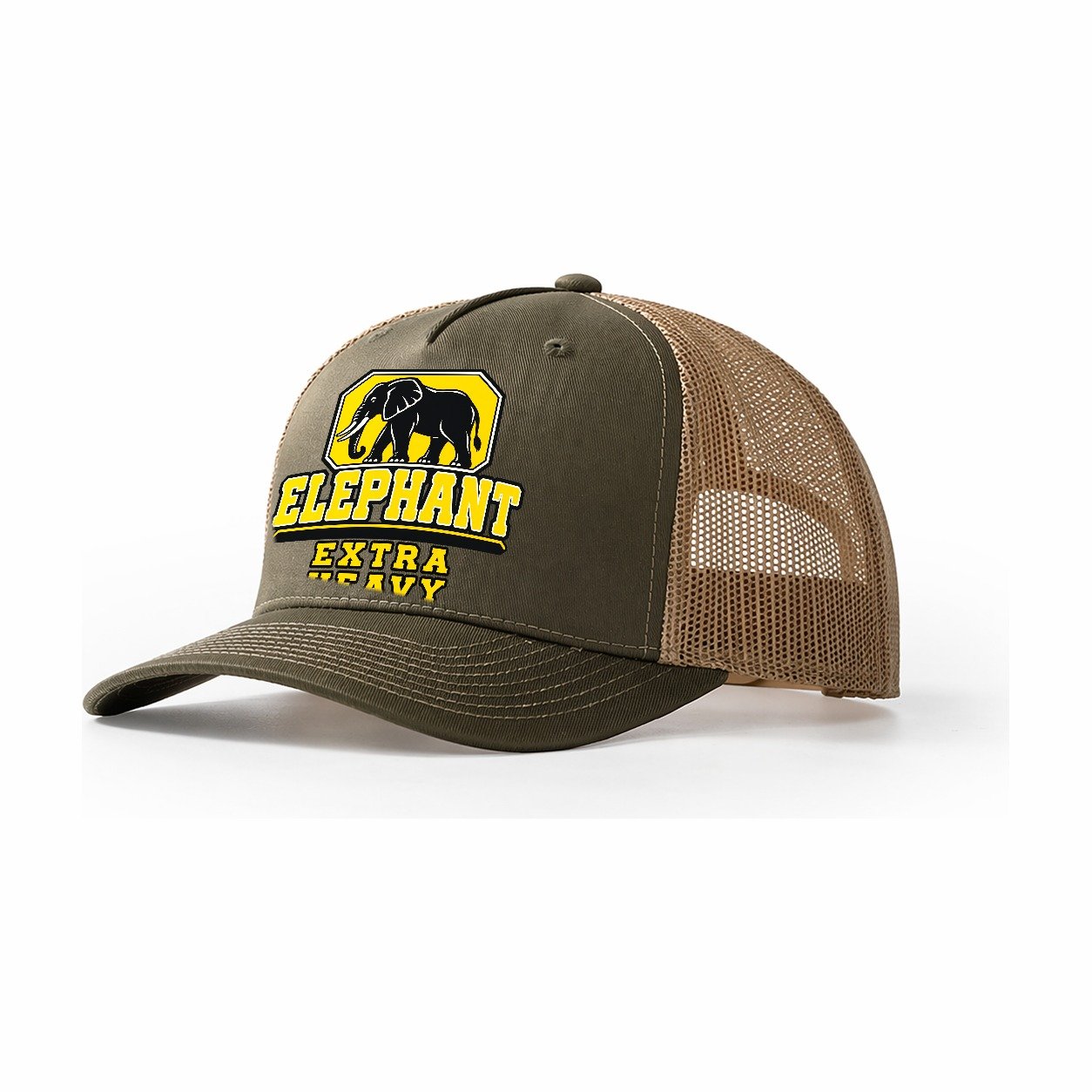 Elephant Extra Heavy Heavy Duty Trucker Hat – Olive Khaki