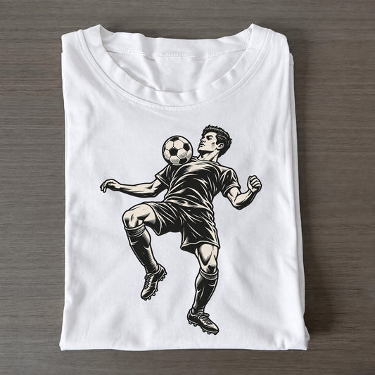 Football Chest Control Global Sports Ink Figures Classic T-shirt – White