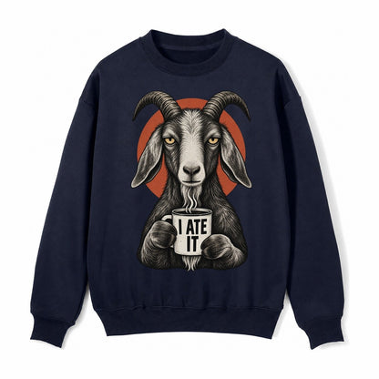 Goat Mug Truths Fleece Sweatshirt – Navy Blue