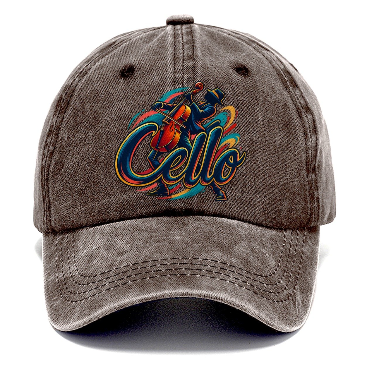 Cello Wordmark Music Instruments Classic Cap – Brown