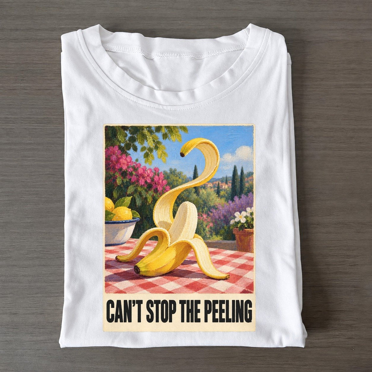 Can T Stop The Peeling Painted Pop Culture Pun Classic T-shirt – White