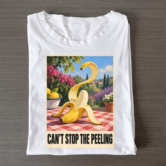 Can T Stop The Peeling Painted Pop Culture Pun Classic T-shirt – White