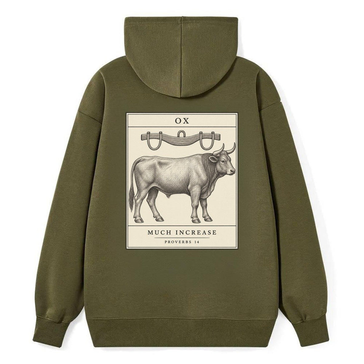 Ox Specimen Plate Creature Canticle Classic Pullover Hoodie – Armygreen