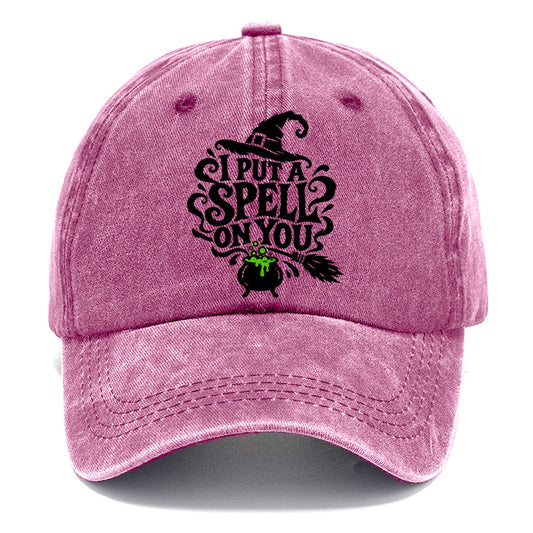 I Put A Spell On You Slogan Witch Magic Classic Cap – Dusty Rose