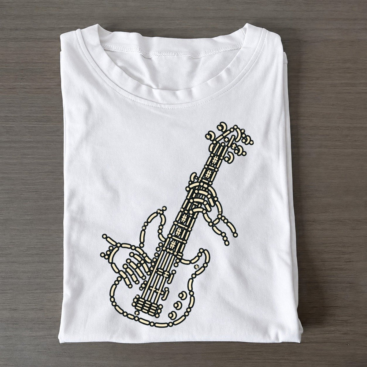 Bass Fretboard Hands Classic T-shirt – White