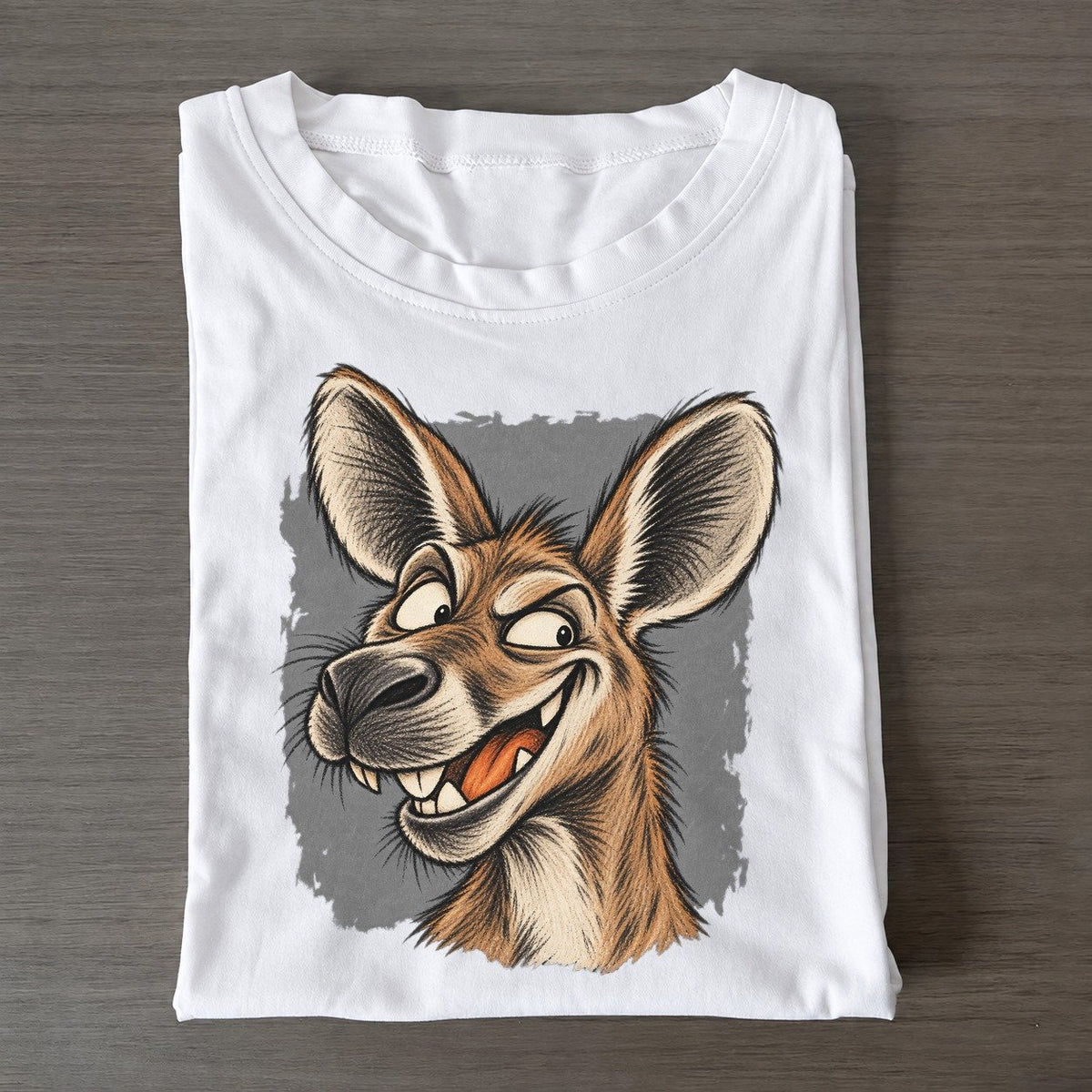 Kangaroo Expressive Portrait Wild Grin Gallery Classic T-shirt – White