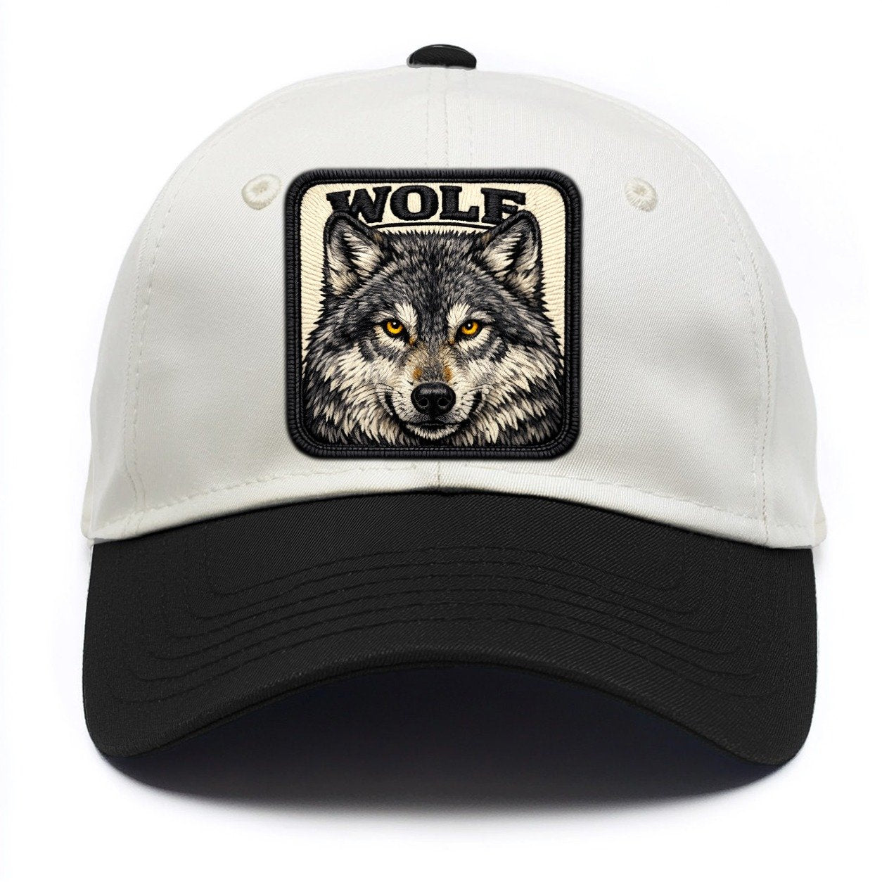 Wolf Two Tone Cap – Black