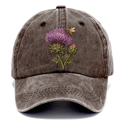 Thistle Bud And Honeybee Pastimes Companions Classic Cap – Brown
