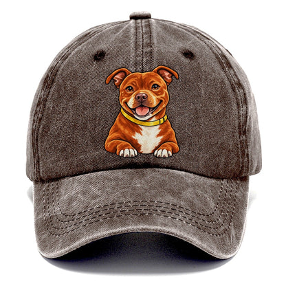 Red Staffy Classic Cap – Brown