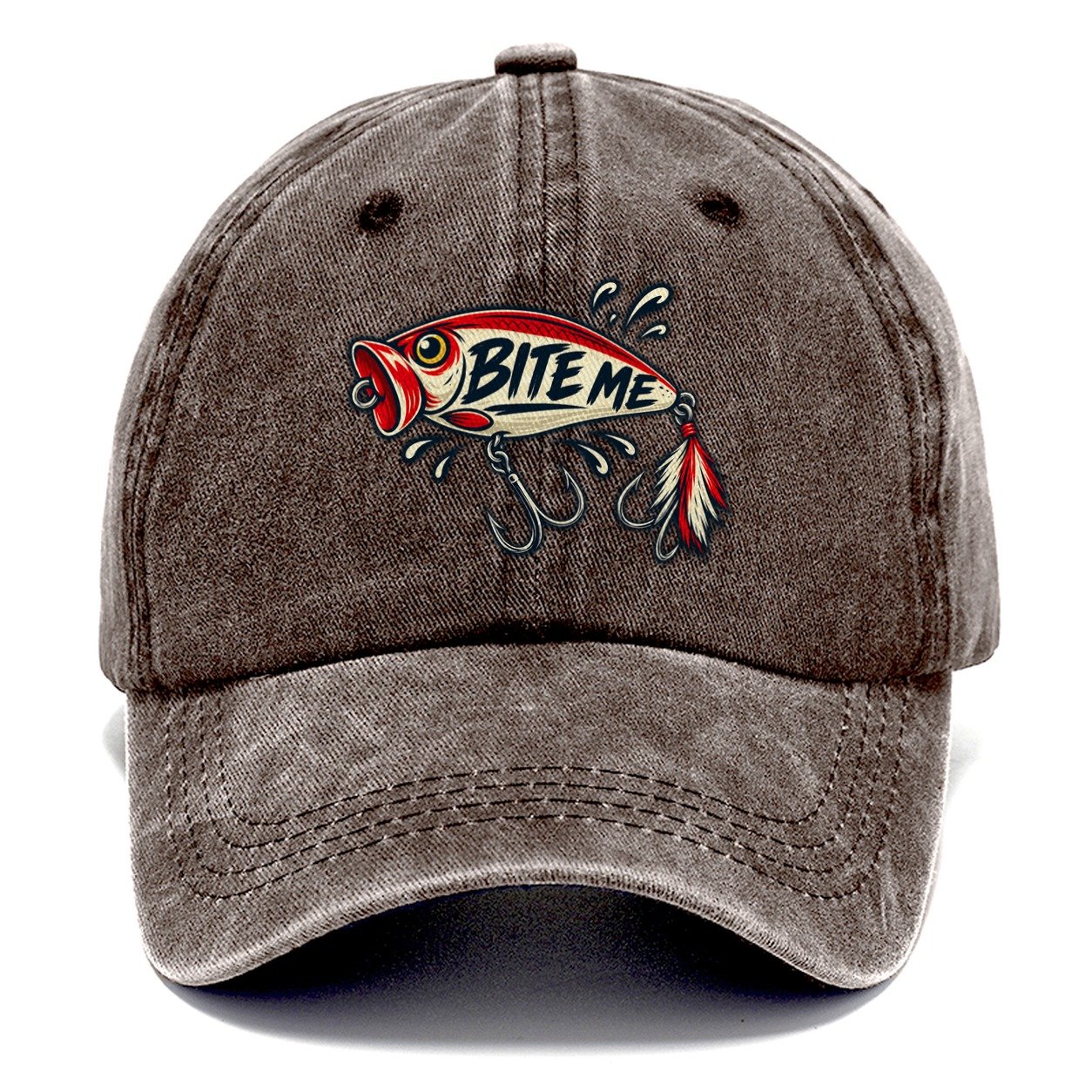 Bite Me Lure Fishing Elegant Classic Cap – Brown