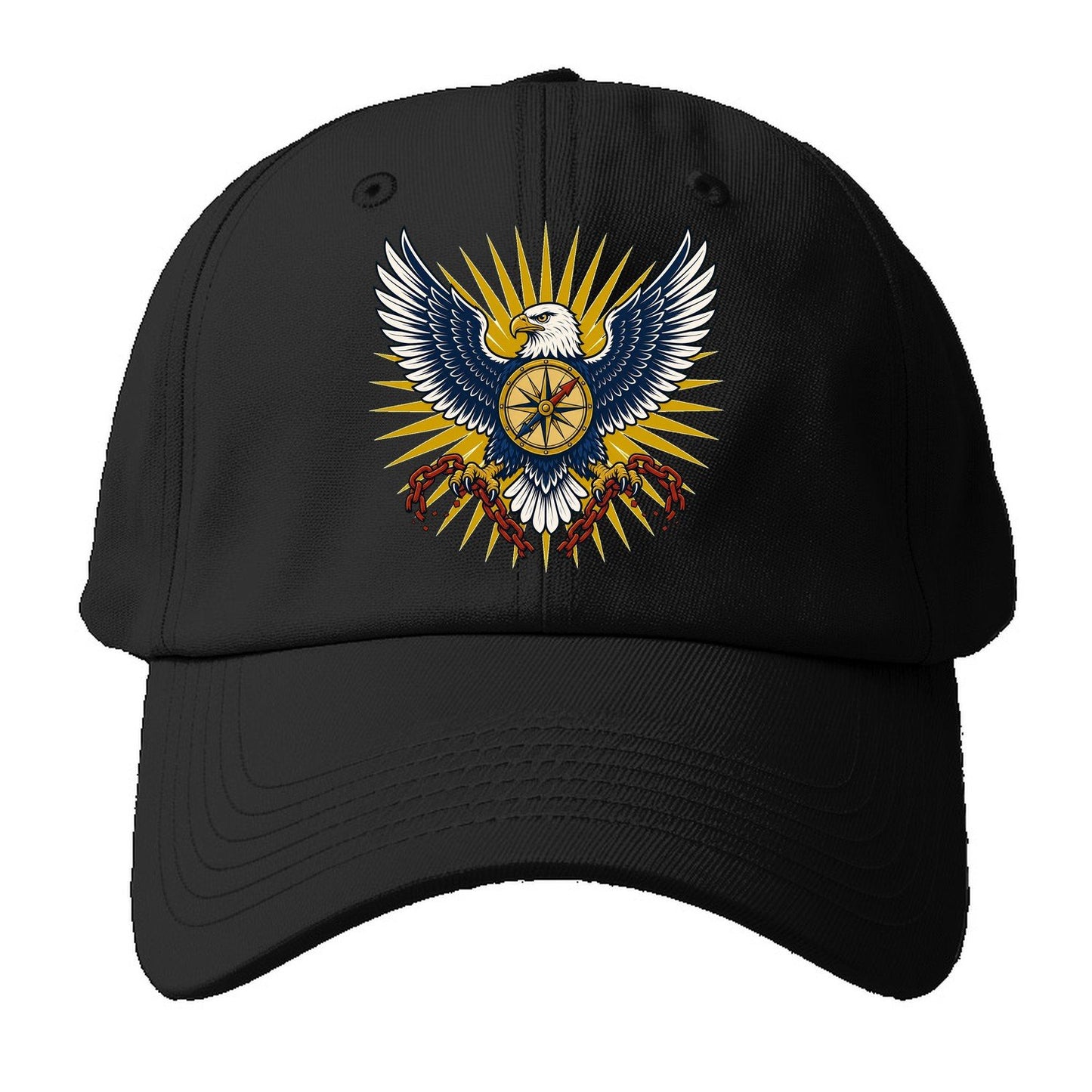 Eagle Chains Sunburst Baseball Cap – Black