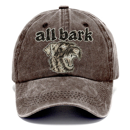 A Snarling Wire Haired Terrier Head In Three Quarter View Bark For Me Classic Cap – Brown
