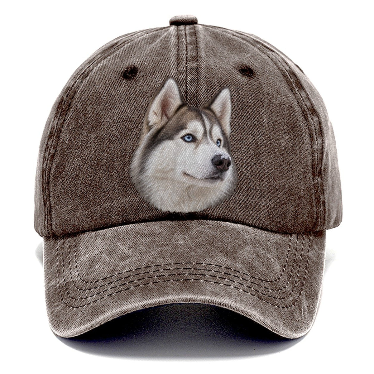 Husky Frosted Whiskers Character Club Classic Cap – Brown