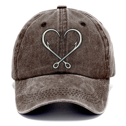 Hook Heart Fishing Elegant Classic Cap – Brown