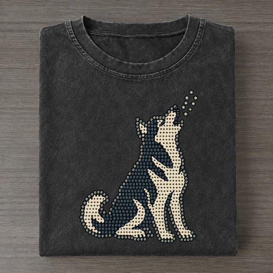 Husky Howl Vintage T-shirt – Black