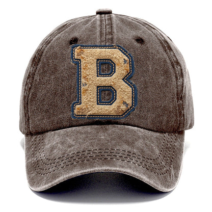 Varsity Chenille B Monogram Classic Cap – Brown