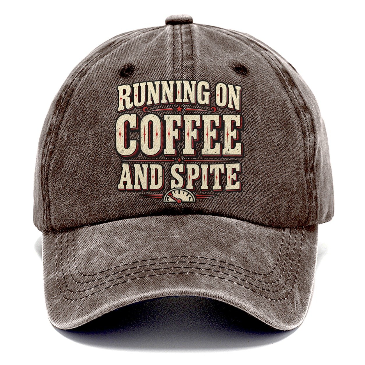 Running On Coffee And Spite American Wit Classic Cap – Brown