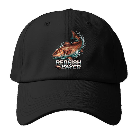 Redfish Layer Baseball Cap – Black
