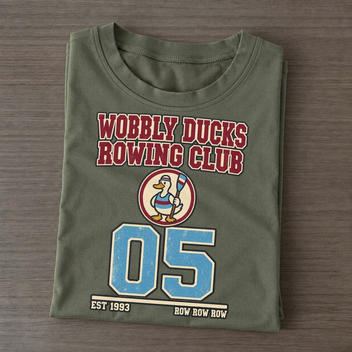 Duck Rowing Sunday Nobodies Classic T-shirt – Army Green