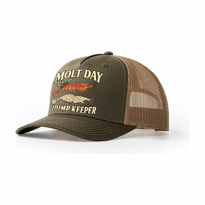 Molt Day Shrimp Keeper Aquarium Keeping Trucker Hat – Olive Khaki