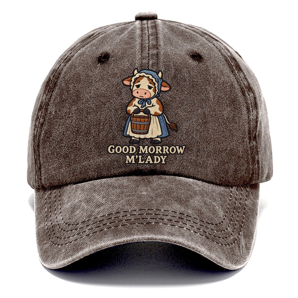 Cow Milkmaid Weary Court Classic Cap – Brown