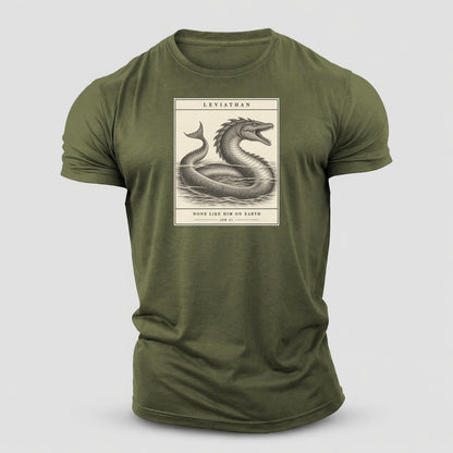 Leviathan Specimen Plate Creature Canticle Cotton T-Shirt – Army Green