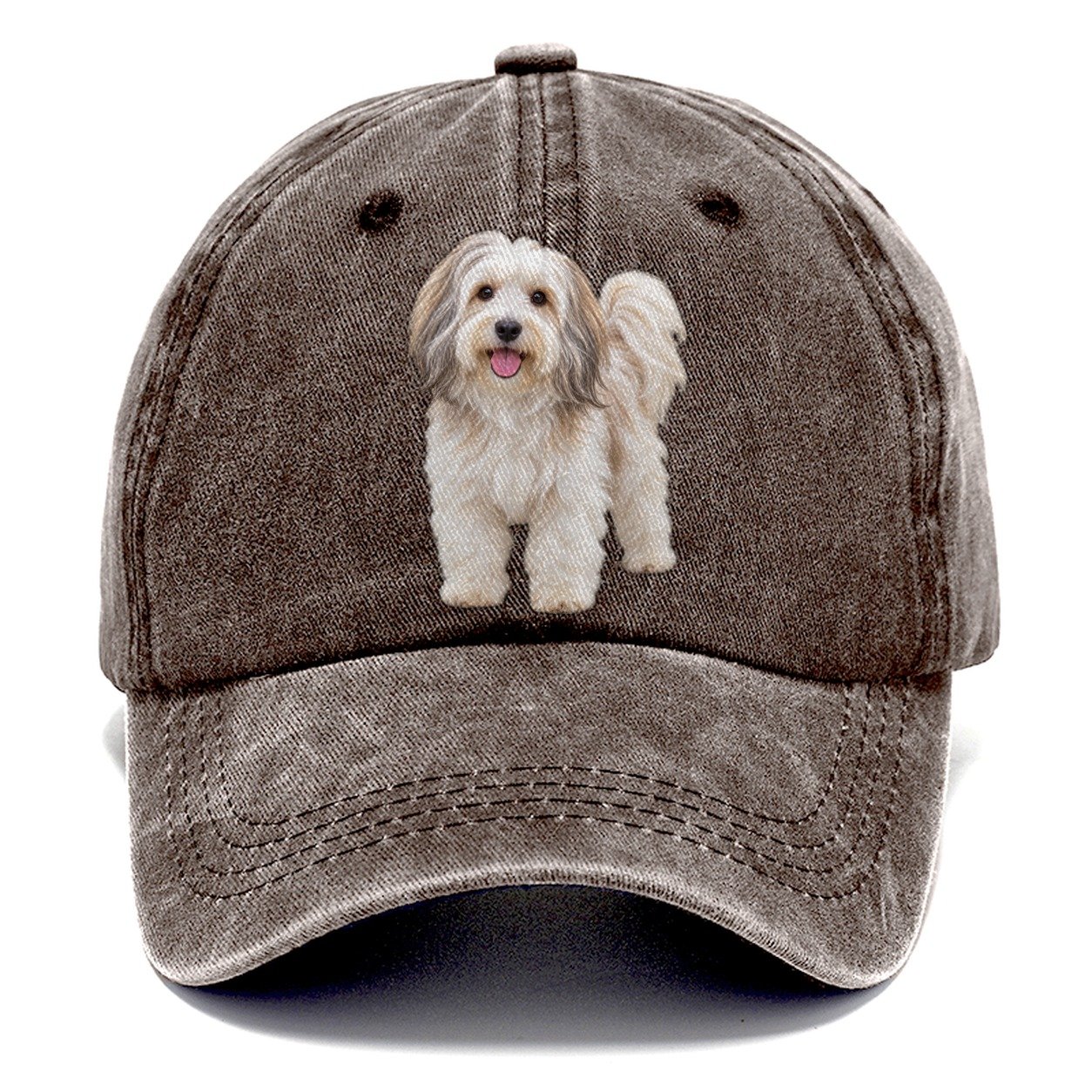 Havanese Standing Top Breeds Classic Cap – Brown