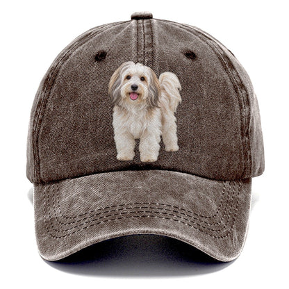 Havanese Standing Top Breeds Classic Cap – Brown