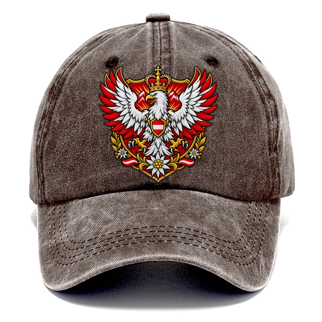 Austria Heraldic Crest Country Logos Classic Cap – Brown