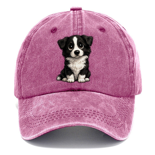 Border Collie Sitting Sweetheart Classic Cap – Dusty Rose
