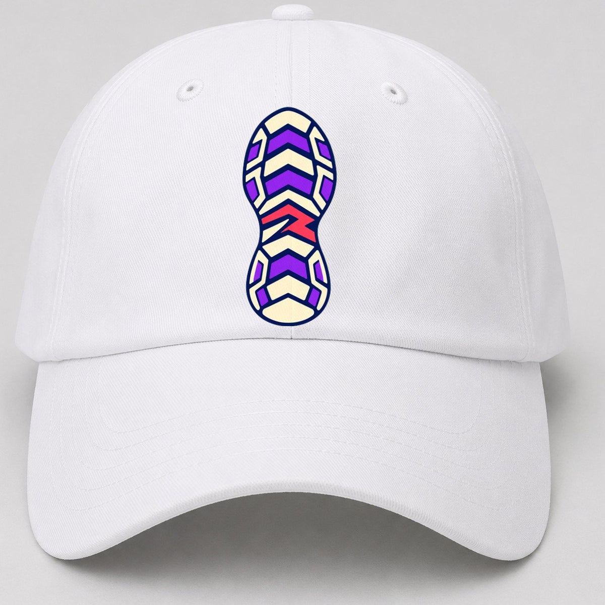 Chevron Sole 90S Running Clubs Baseball Cap – White
