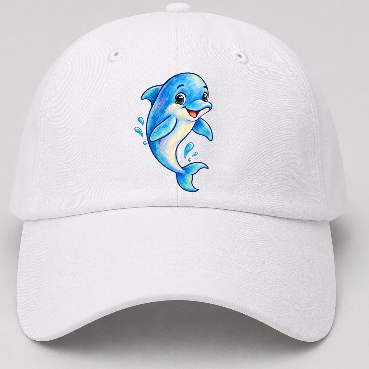 Dolphin Friendly Leap Sea Sprite Baseball Cap – White