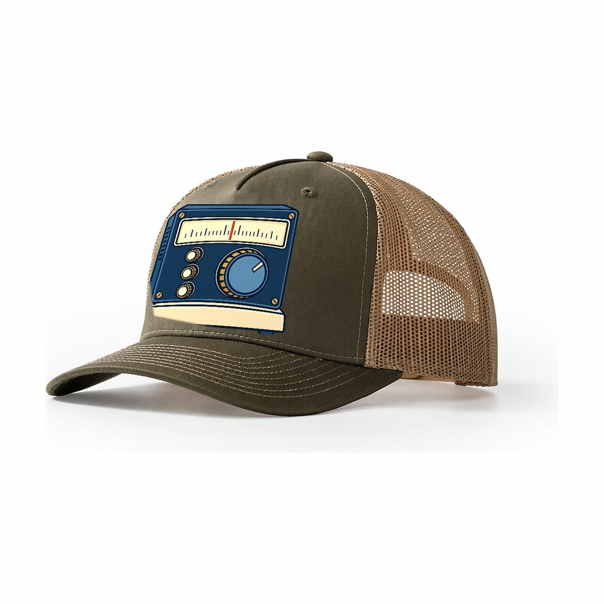 Transceiver Front Panel Amateur Radio Trucker Hat – Olive Khaki