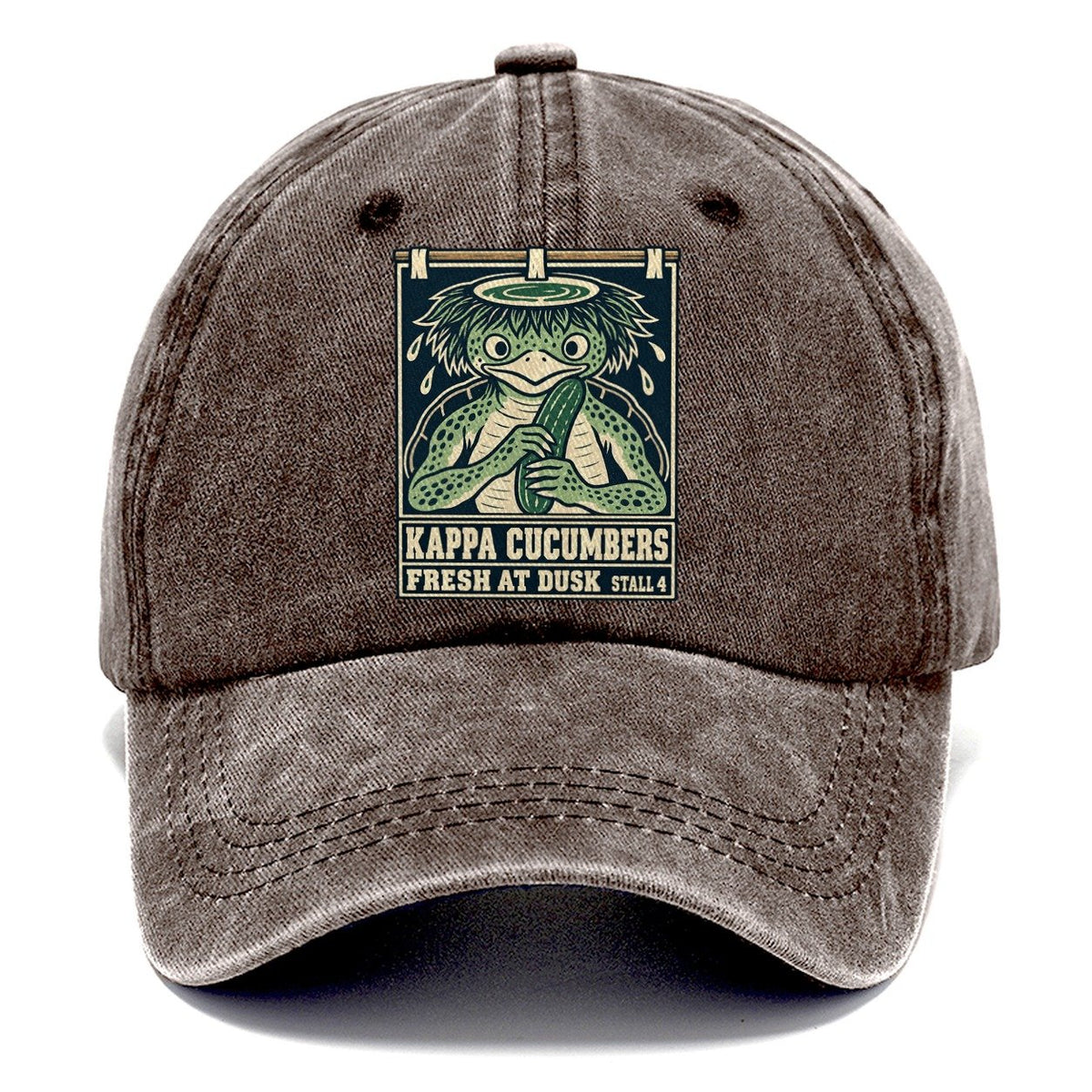 Kappa Cucumbers Yokai Night Market Classic Cap – Brown