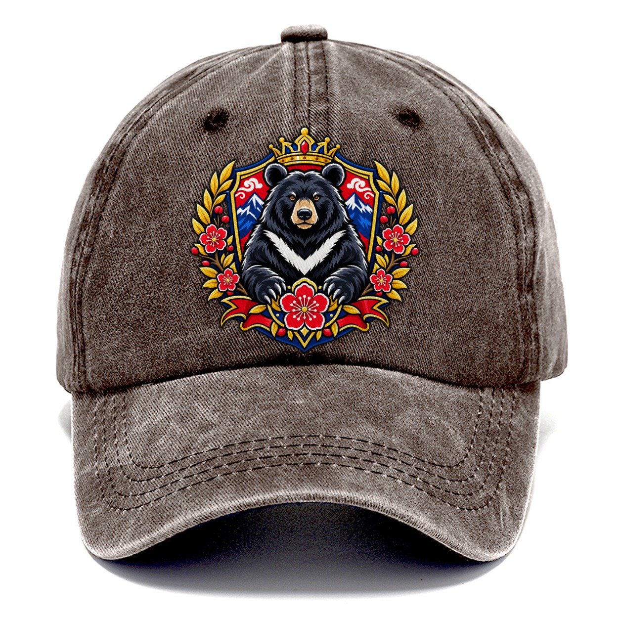 Taiwan Heraldic Crest Country Logos Classic Cap – Brown