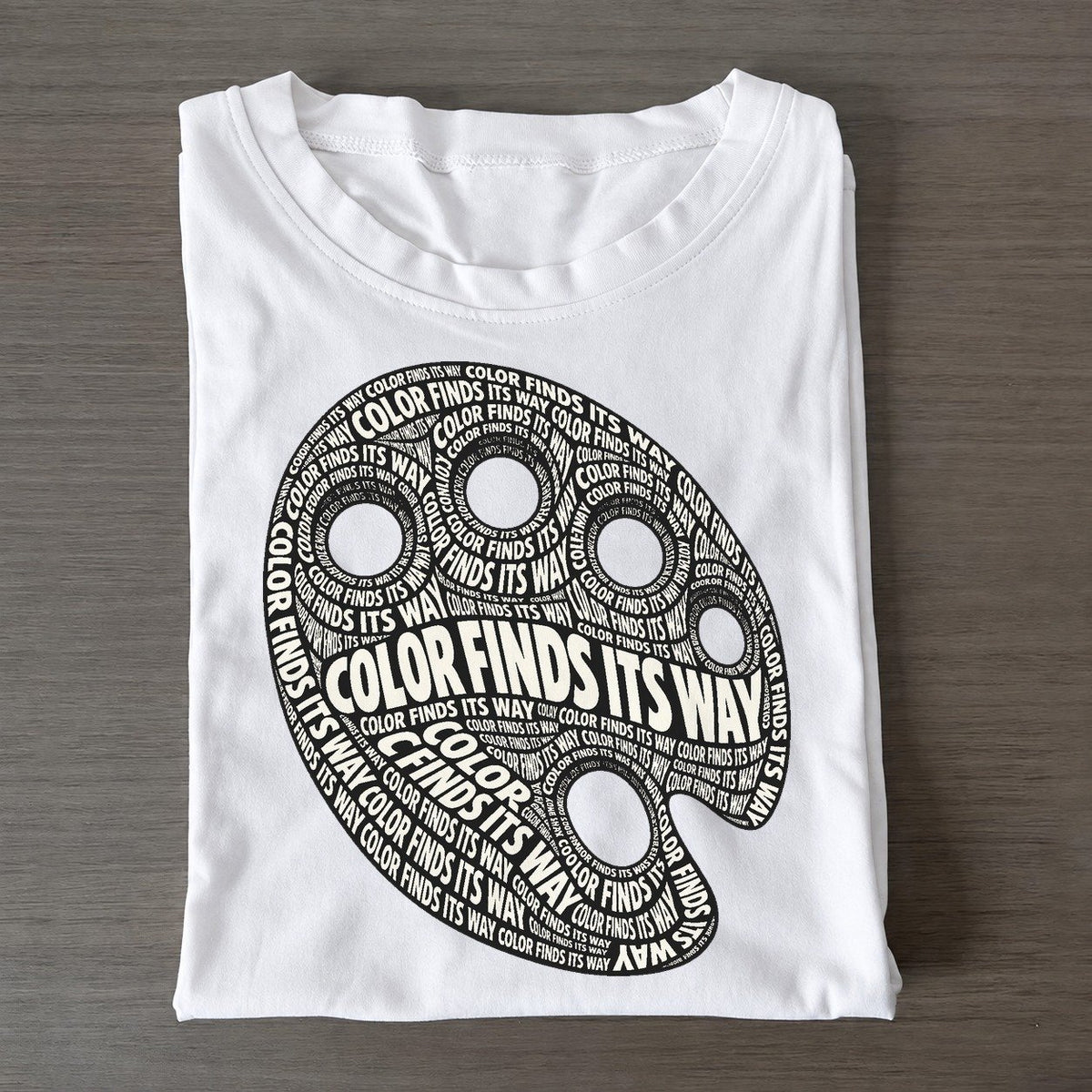 Paint Wells Orbit Phrase Silhouette Classic T-shirt – White