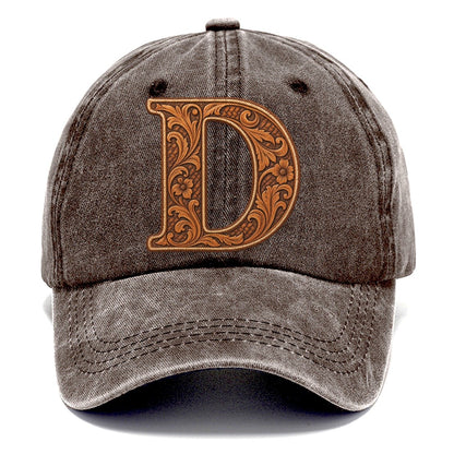 Tooled Leather D Monogram Classic Cap – Brown