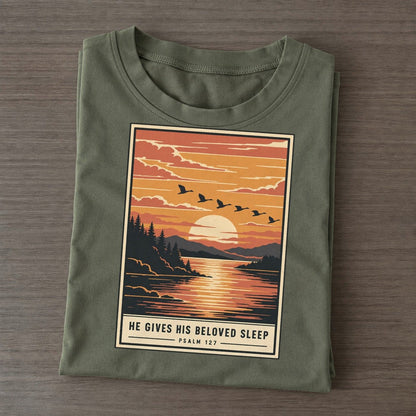 He Gives His Beloved Given Light Classic T-shirt – Army Green